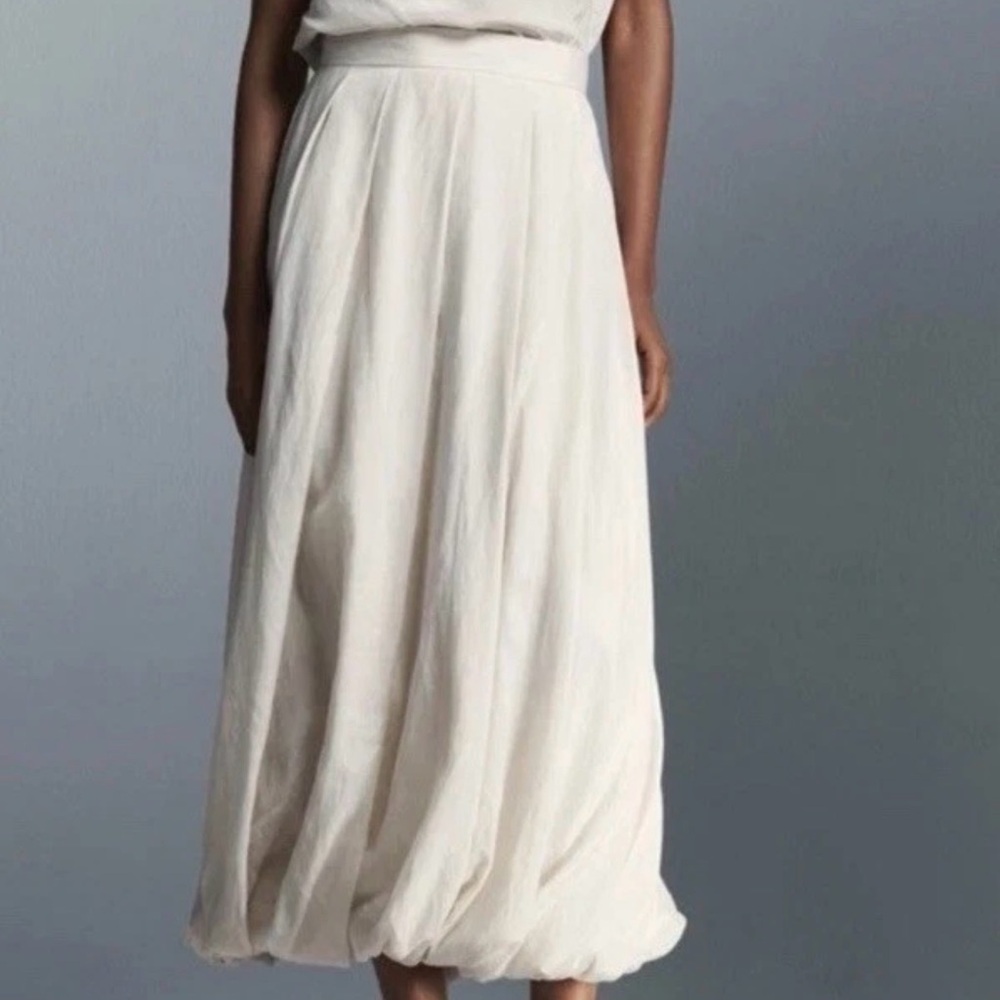 Zara Cream Bubble / Balloon Women's Skirt - Picture 2 of 6